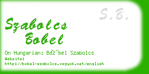 szabolcs bobel business card